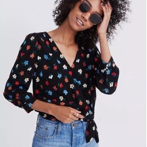 Madewell Floral Wrap Top